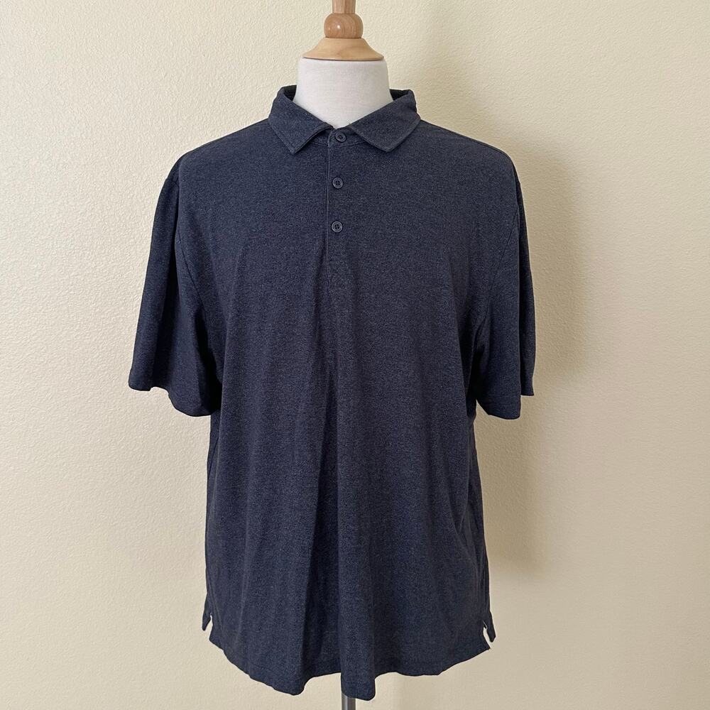 Weatherproof Men Blue Short Sleeve Polo Shirt Size XXL